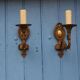 Vintage rams head French Bronze Wall Sconces wall lights C1930s Pair