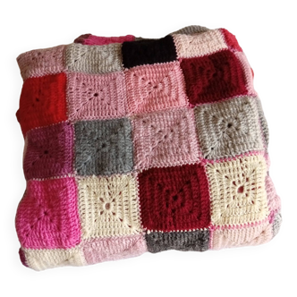 Vintage wool patchwork blanket