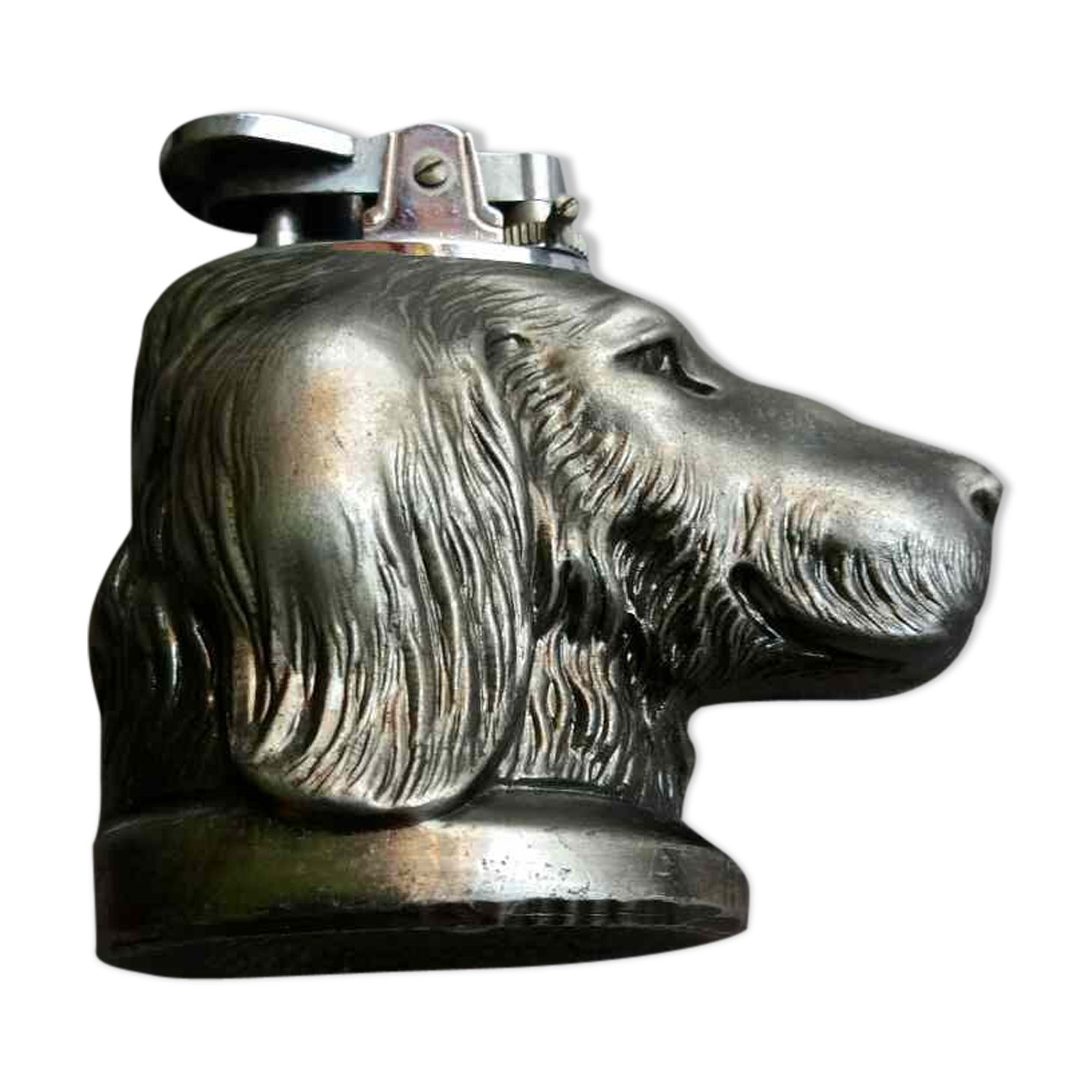 Silver metal table lighter