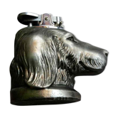 Briquet de table en métal argenté