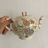 Théière en terre de fer polychrome K&G Luneville Bleuet