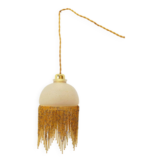 Lampe vintage baladeuse art déco à perles