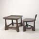 Mid Century set of wooden Chair and Table, 1950's