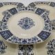 Set of 5 flat plates ibis model of the manufacture of Gien