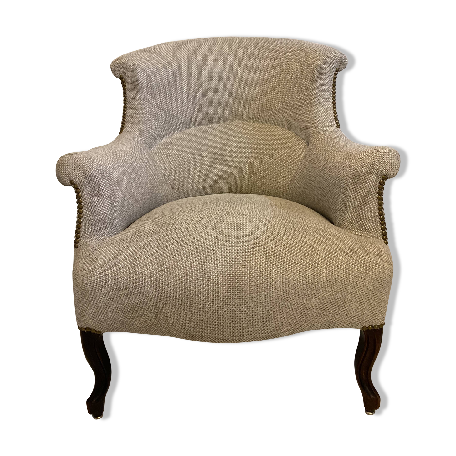 Fauteuil crapaud ancien restauré