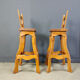Vintage brutalist bar stools, set of 4 - 1960s