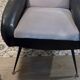 Vintage 50/60s chair leather and fabrics