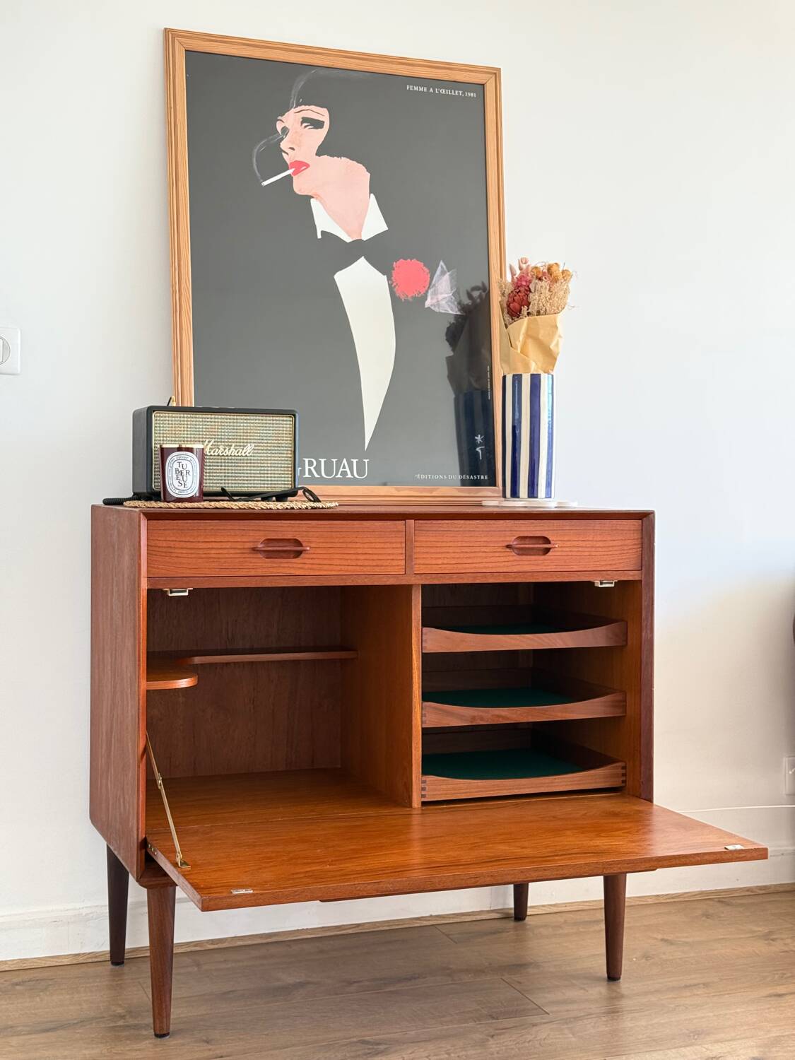 Mid-Century Modern Teak Bar by Ejvind A. Johansson – 1960s