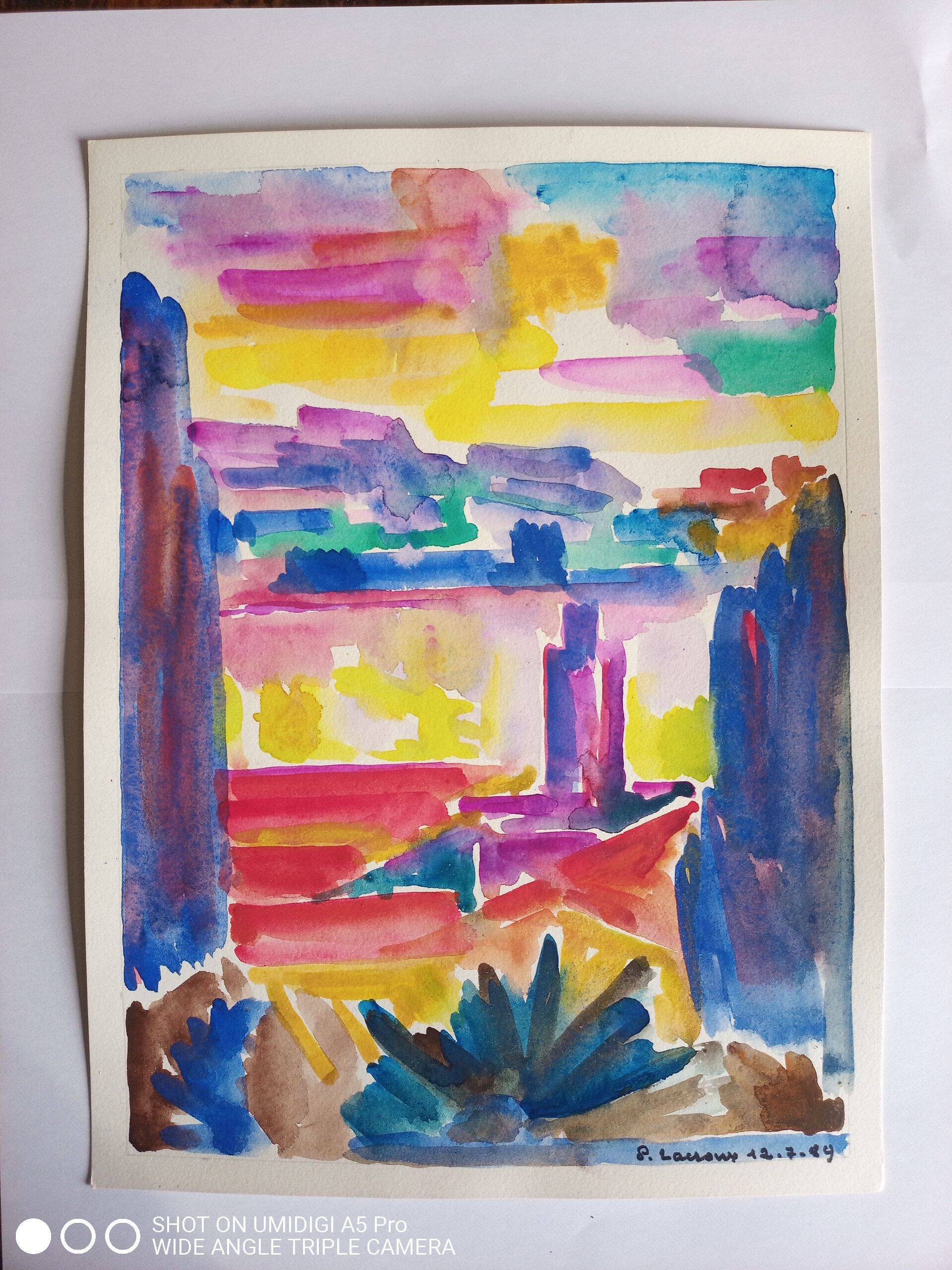 Pierre Lacroux (1909-1993) Gouache on paper 24 x 32 cm - from 1989 - (299)