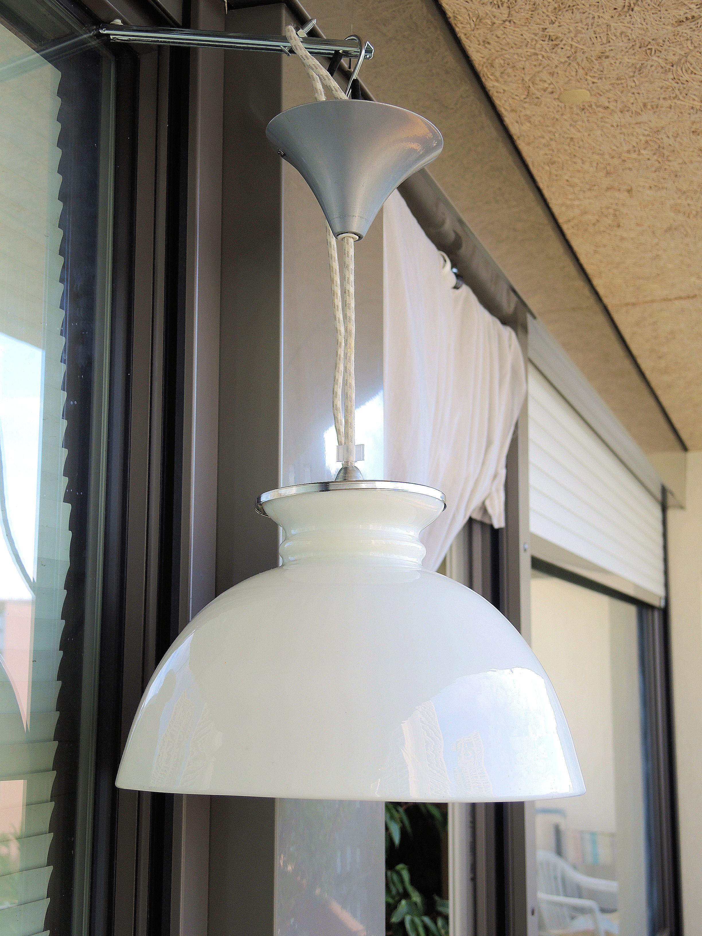 Hanging lamp opaline white 30