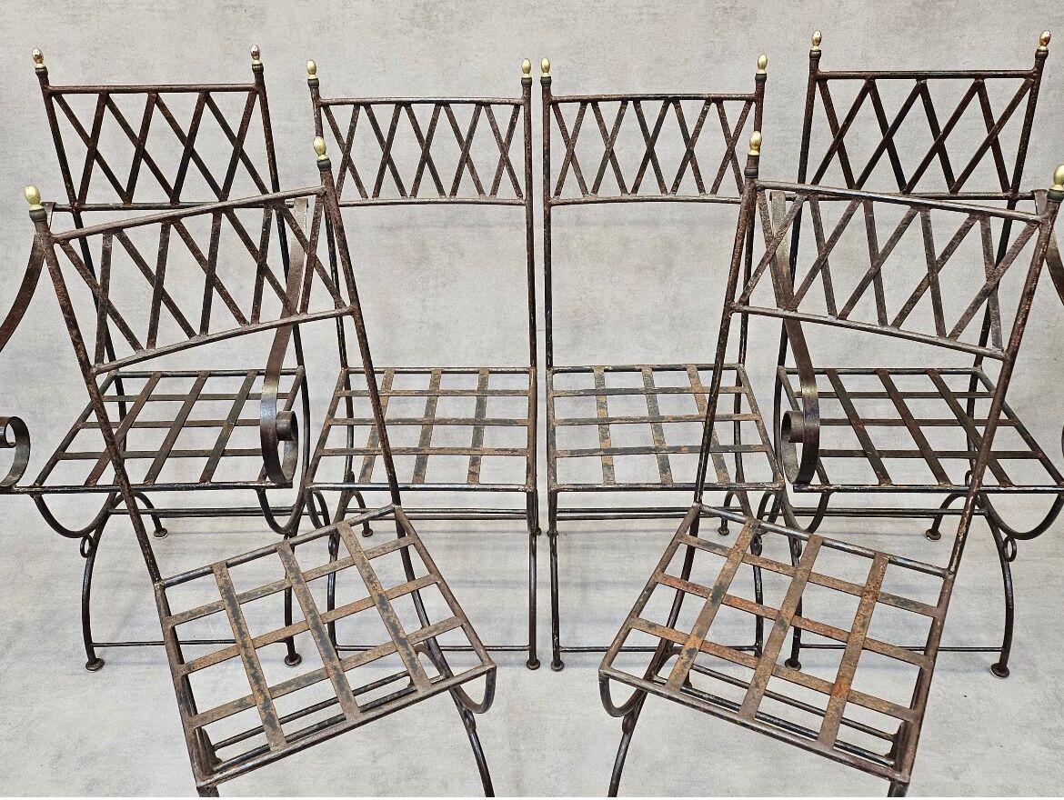 Wrought iron garden furniture