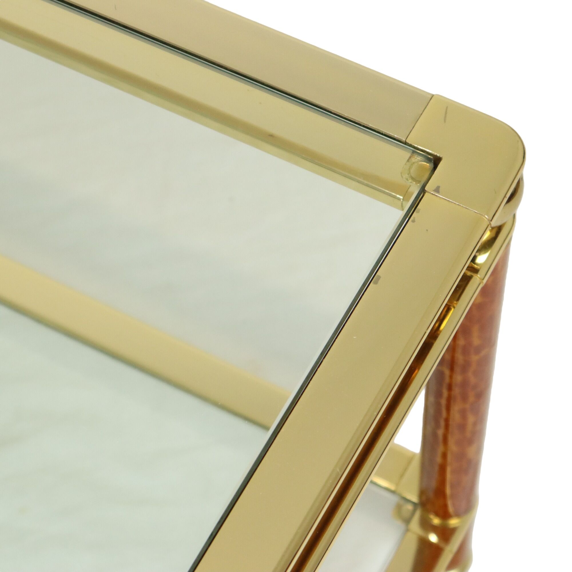 Coffee Table Italian Design Gold Plated Chrome Glass Orsenigo Hollywood Regency 120cm