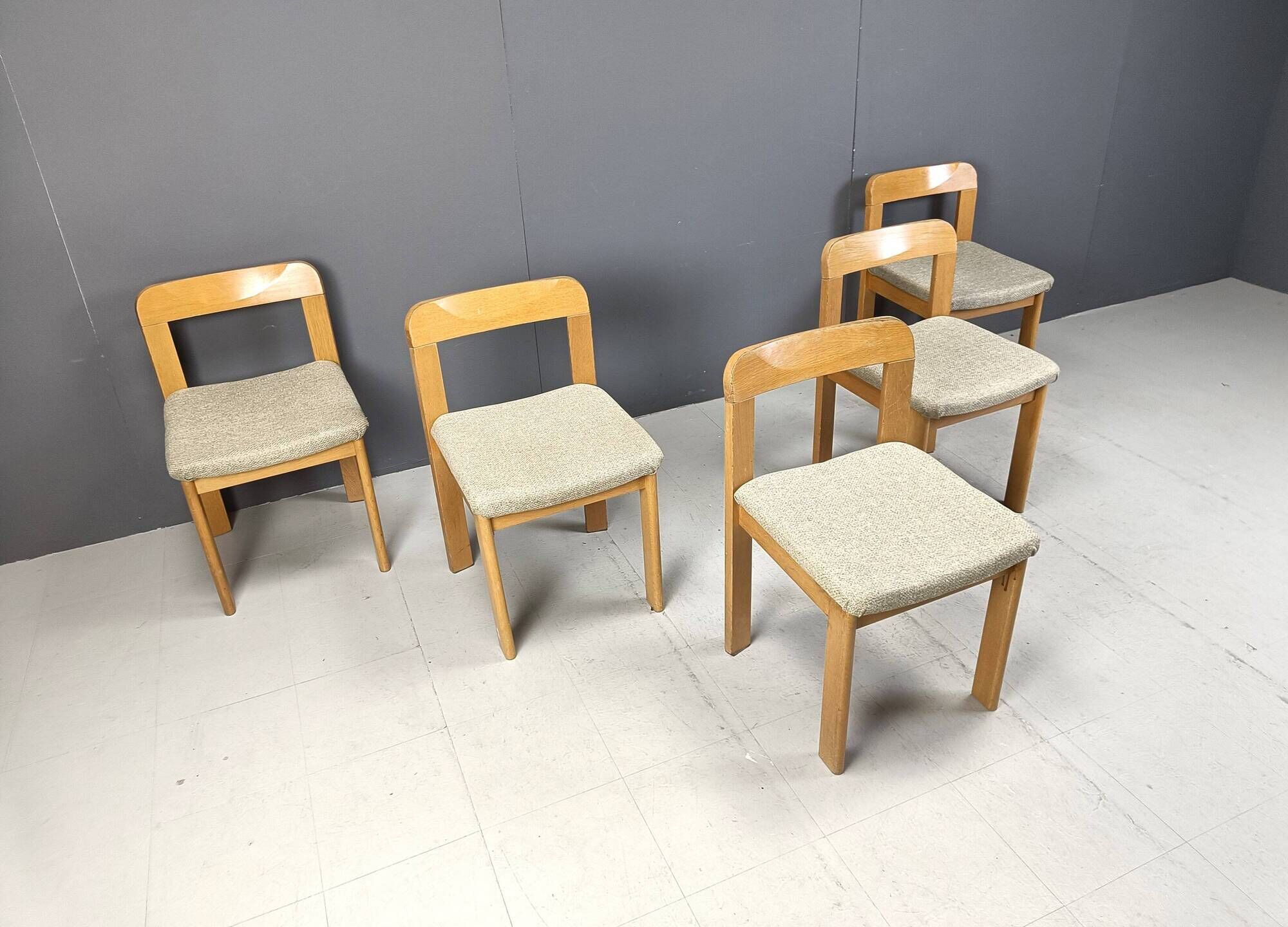 Vintage brutalist dining chairs, 1970s