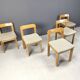 Vintage brutalist dining chairs, 1970s