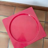 Red table OZOO. Marc Berthier for Prisunic. 1970