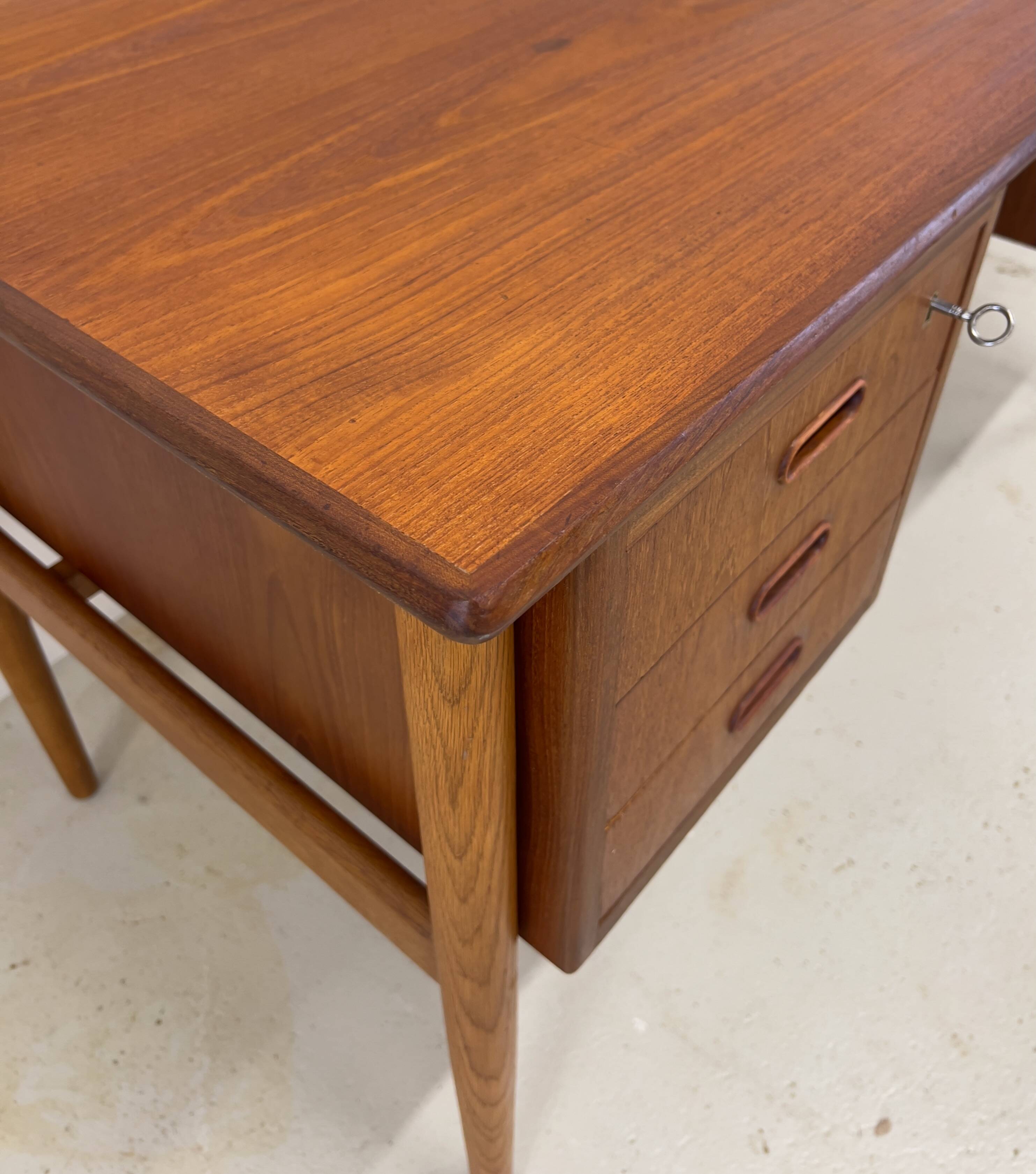 Danish Teak & Oak Desk, 1960s.