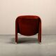Giancarlo Piretti Alky Lounge Chair in Rust Velvet for Anonima Castelli,