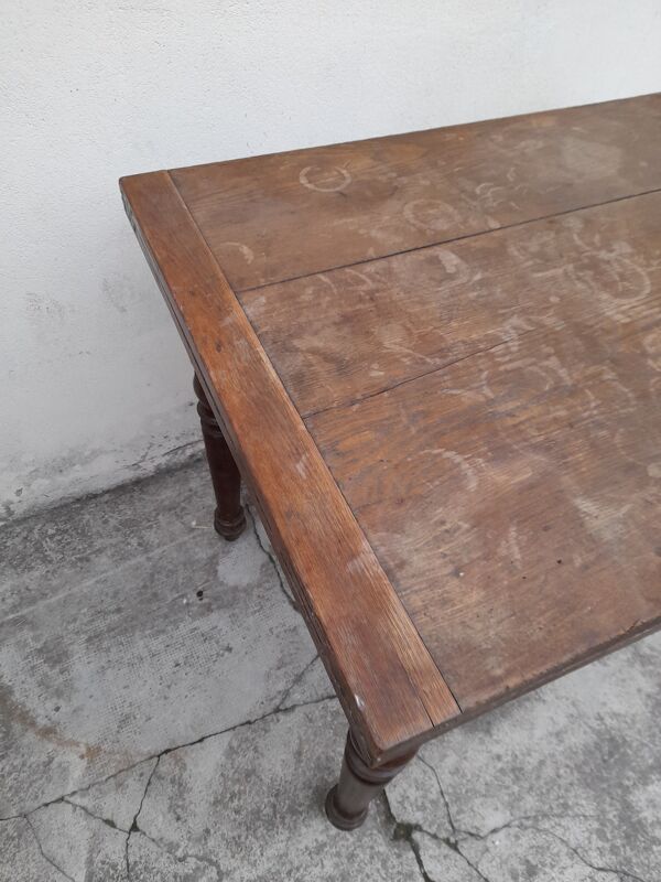Table de ferme plateau pliant dit '' Portefeuille '' 1900