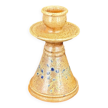 Sculptural candle holder in glazed ceramic 1970