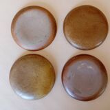 4 grey stoneware tapas plates