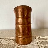 Antique copper and brass pitcher