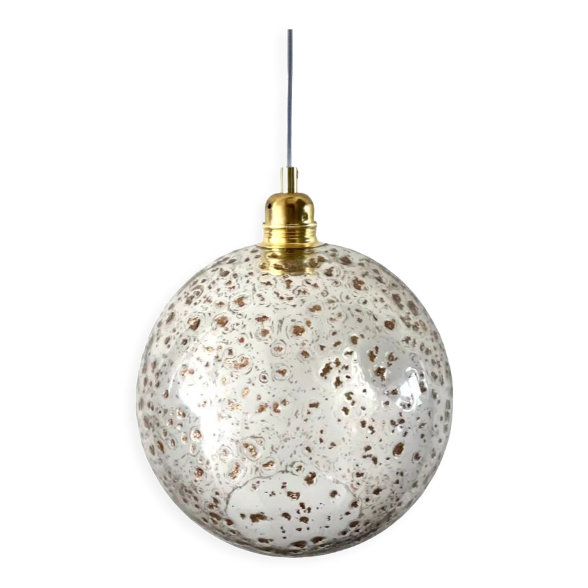 New electrified gold glitter glass pendant lamp