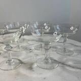 Set of 9 stemmed glasses