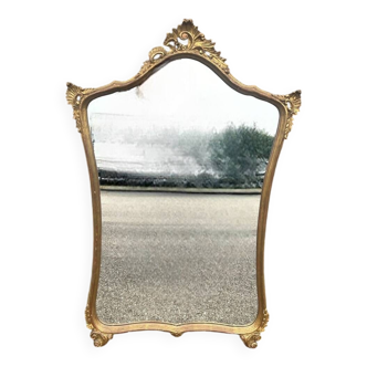 old gilded wooden mirror