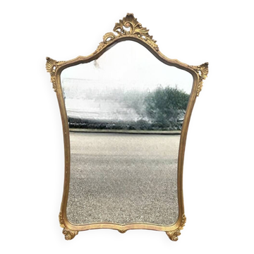old gilded wooden mirror
