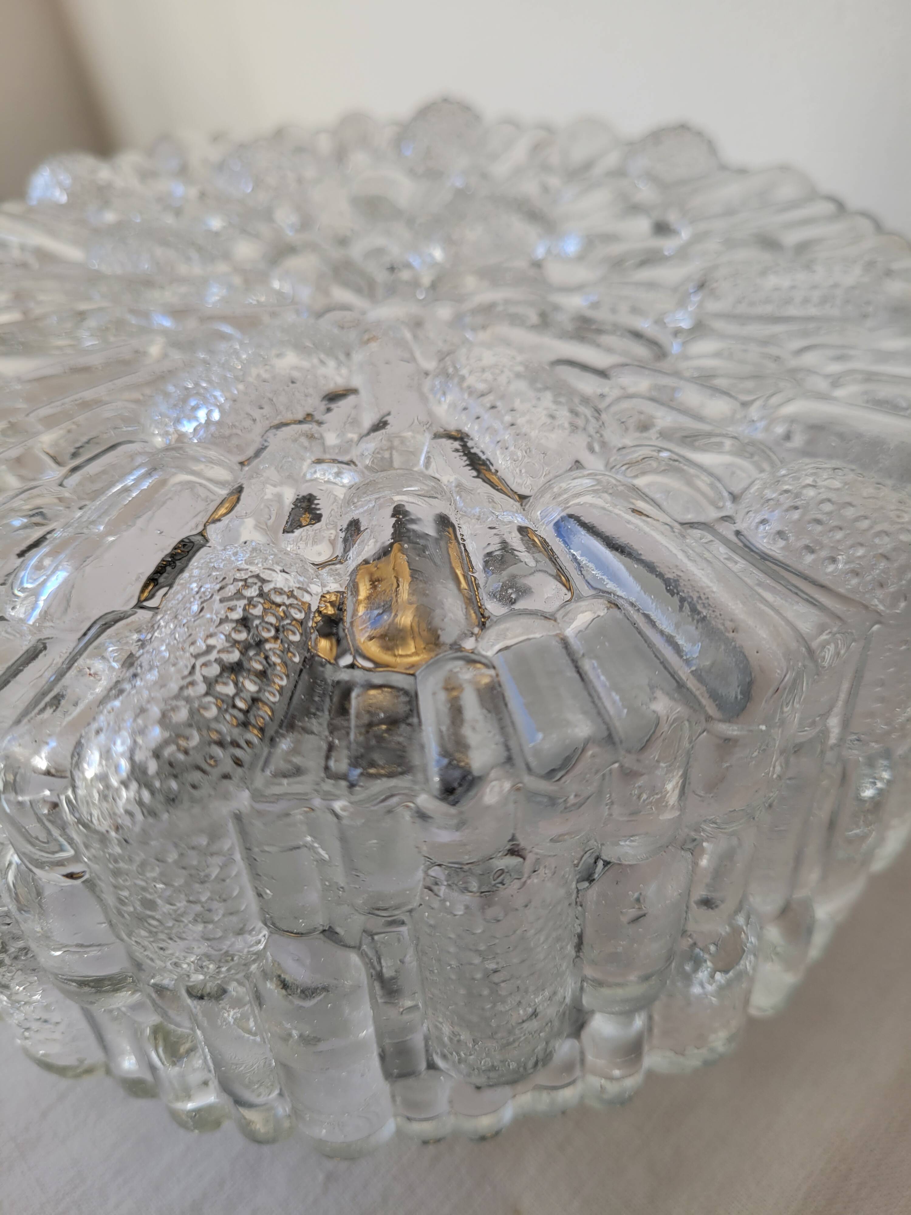 Molded glass ceiling light