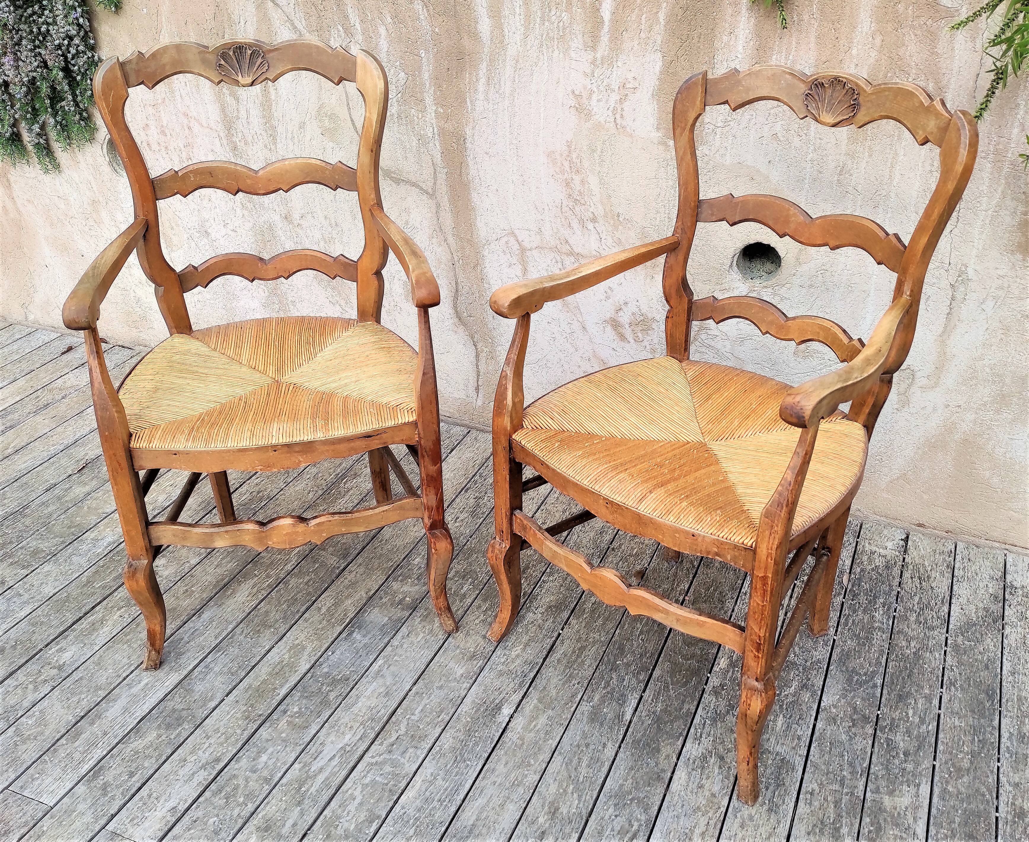Old rustic armchairs
