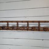 Porte manteau bois bambou 5 patères, 106cms de L