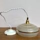 Vintage white and gold glass lampshade suspension