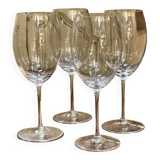 Suite de 4 grands verres à dégustation en cristal de Sèvres