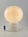 Vintage white glass table lamp bulb by Glashütte Limburg 1979