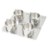 4 tasses à café et sous-tasses, style Guido Bergna, années 1960