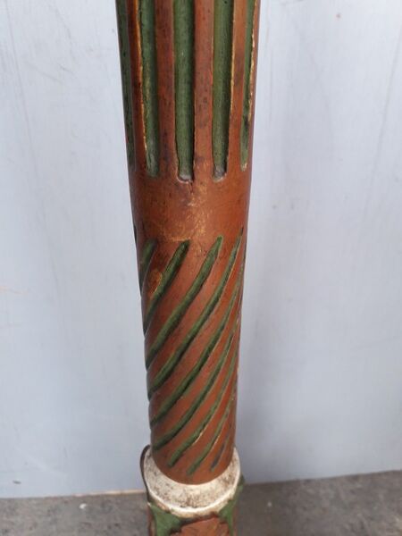 Esapgne ep 1900 ground carved wood lamppost