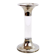 Candle holder in silver metal and lucite