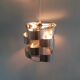 Aluminum pendant lamp by Max Sauze, France 1970's