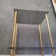 Smoked glass side table or pedestal table from the 70s