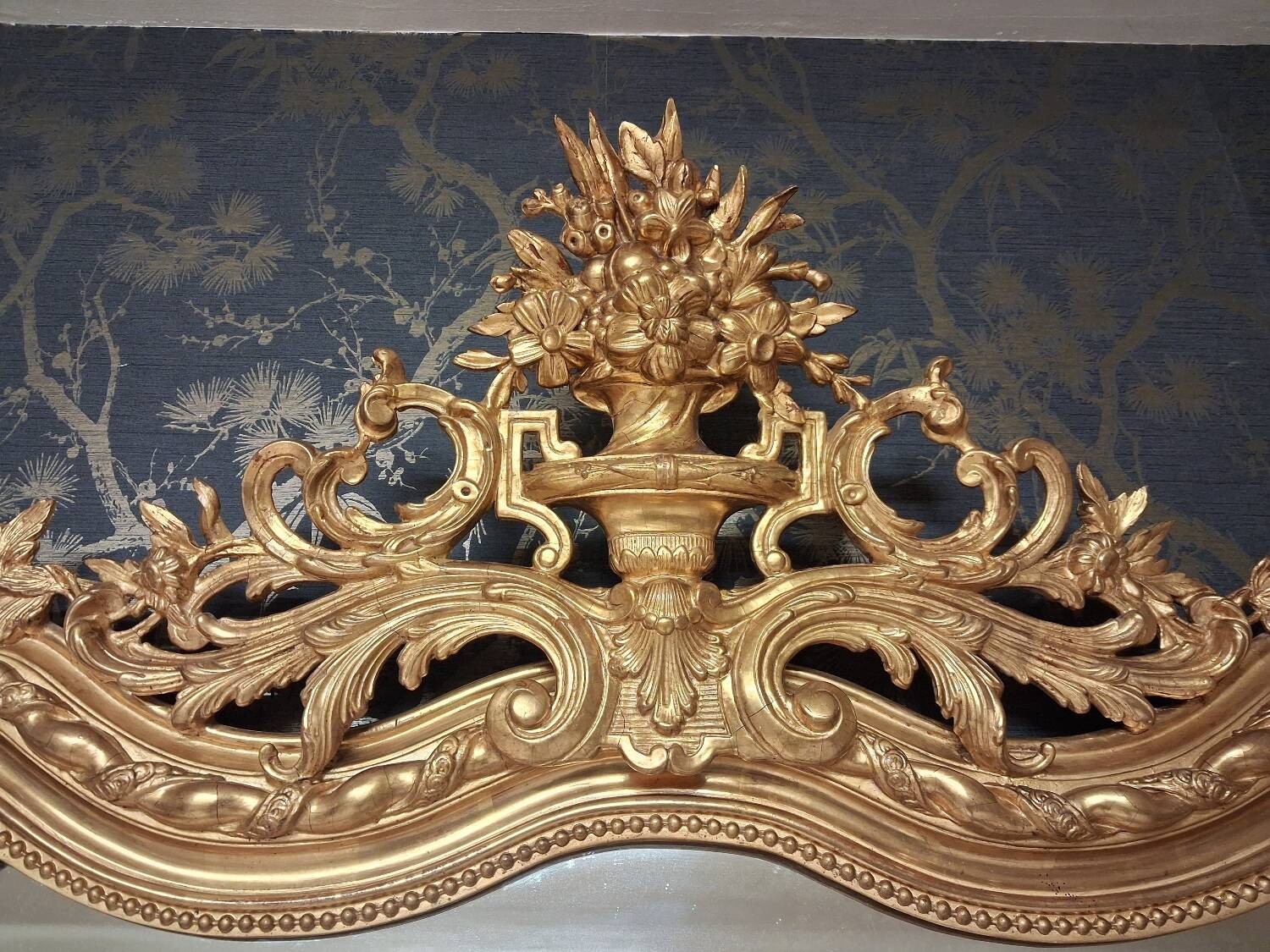 19th century mirror inspired by Louis XVI style, 2.15m x 98cm