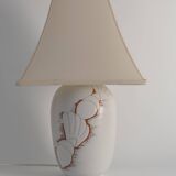Art Deco White Seashell Motif Table lamp By Anna Lisa Thomson, Upsala Ekeby