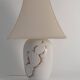 Art Deco White Seashell Motif Table lamp By Anna Lisa Thomson, Upsala Ekeby