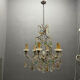 Multicoloured Murano Glass & Crystal Chandelier, 1950s