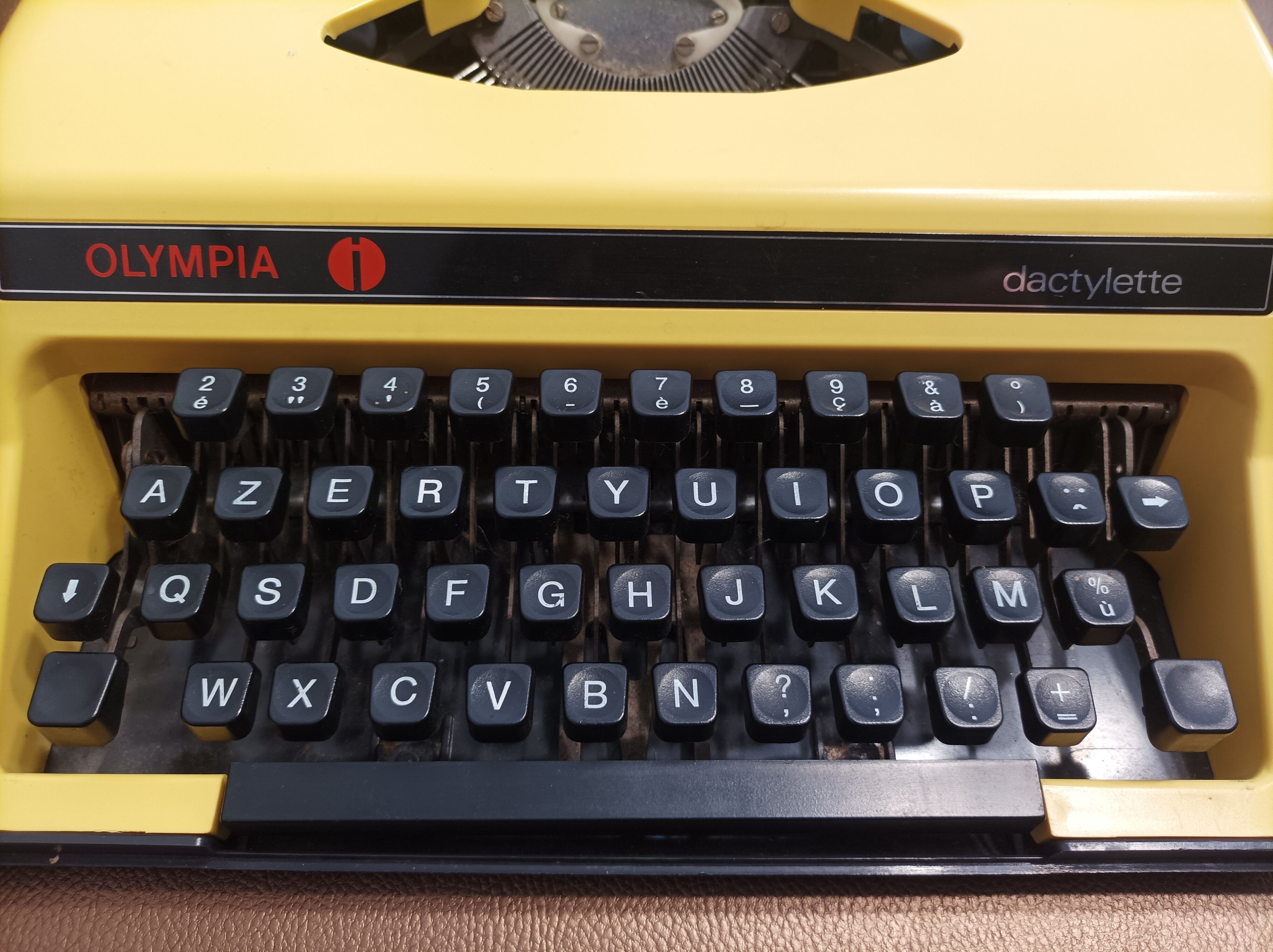 Olympia Typewriter Straw Yellow (Rare)