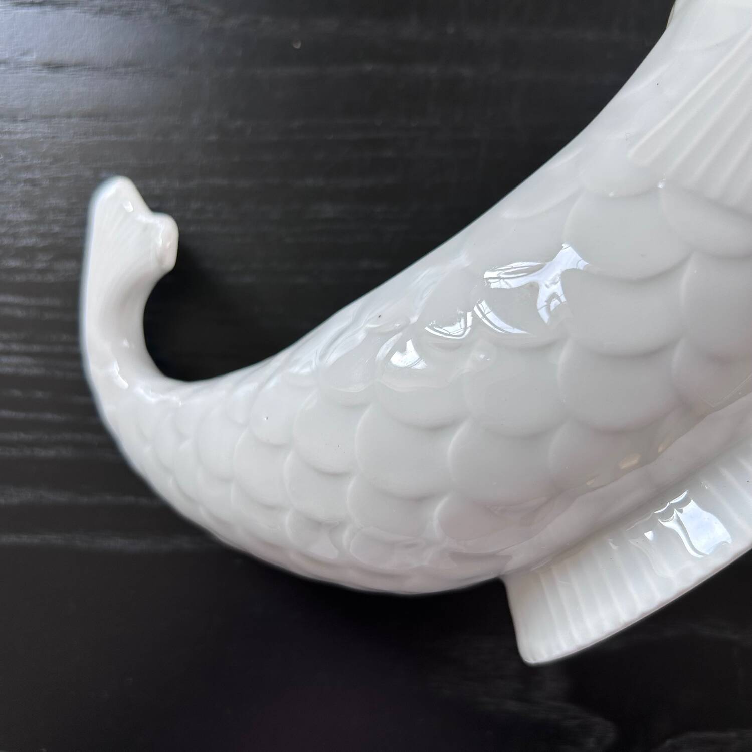 Porcelain fish sauceboat