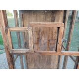 Aviary bird cage wood and wire mesh