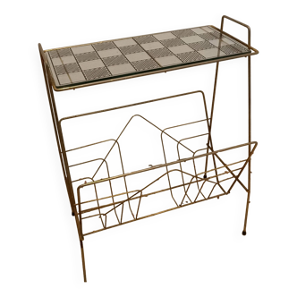 Vintage brass magazine holder