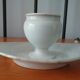 White porcelain coquetier creil et montereau