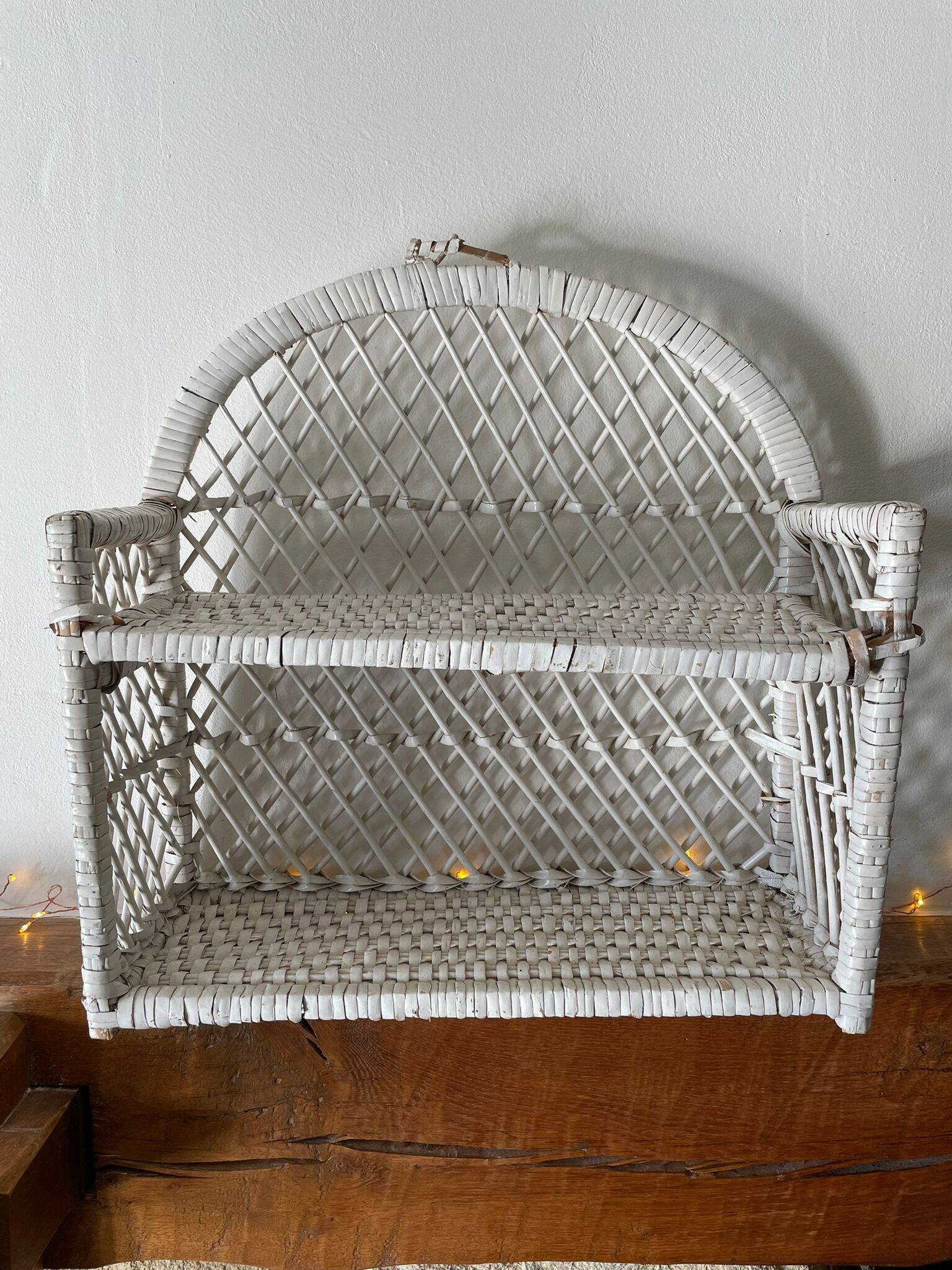 Small rattan shelves